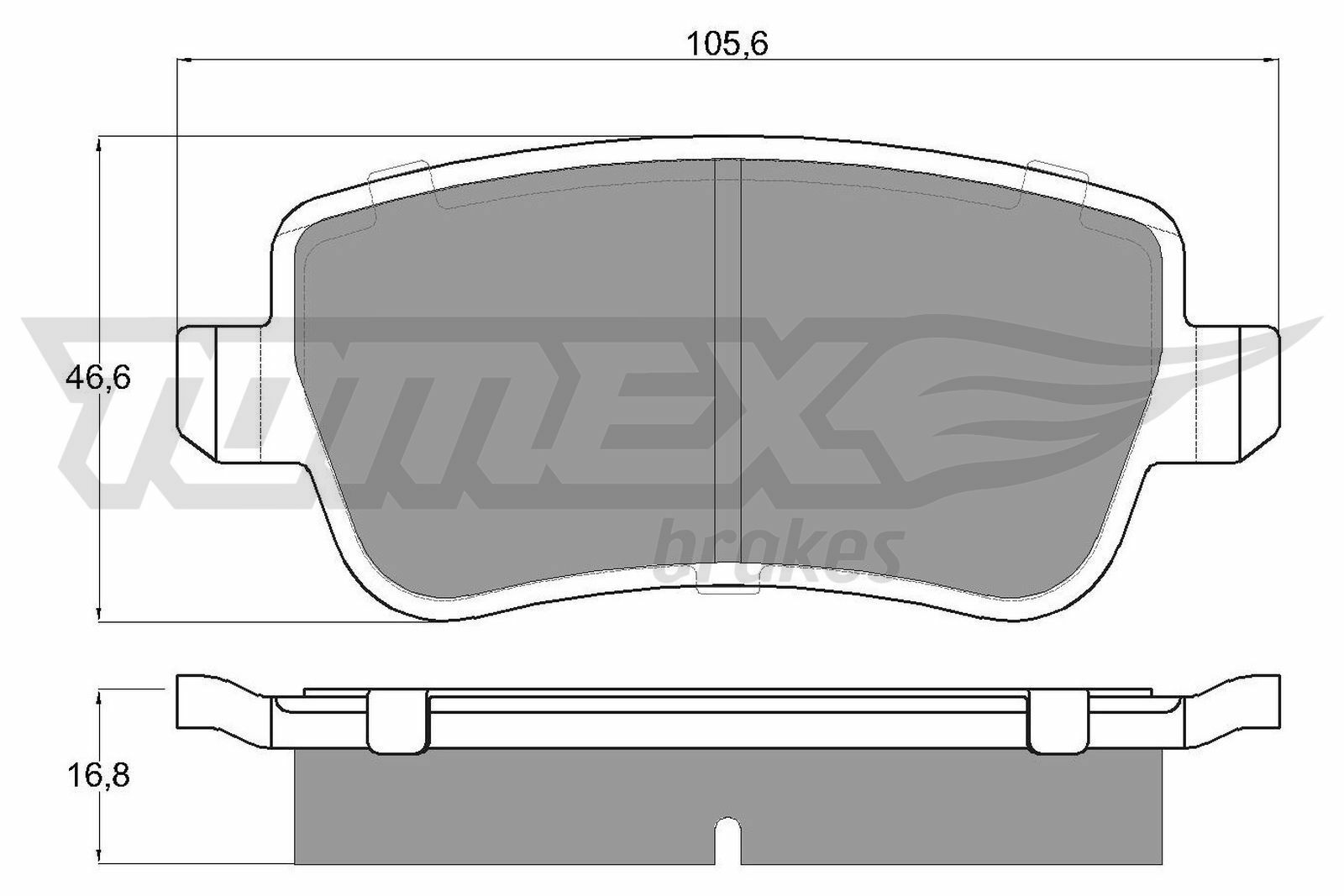 Sada brzdových platničiek kotúčovej brzdy TOMEX Brakes